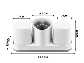 Organizador baño blanco 3 piezas 